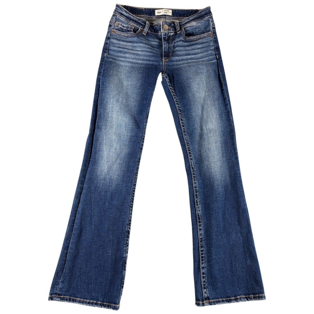 BKE Payton Jeans Womens 25x29.5 Blue Bootcut Midrise Stretch Faded Western Work